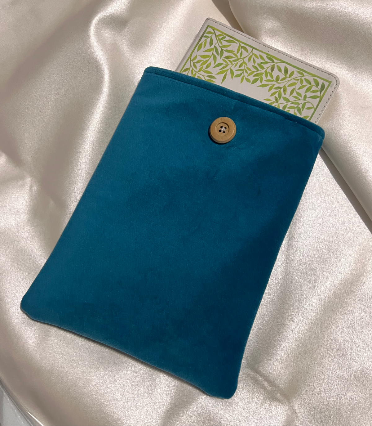 Blue Flash Handmade Velvet Book Sleeve