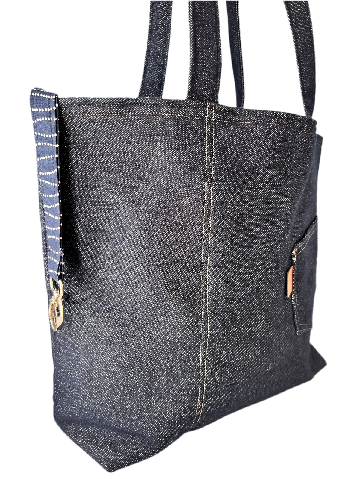 Denim Tote Bag, Handmade Handbag
