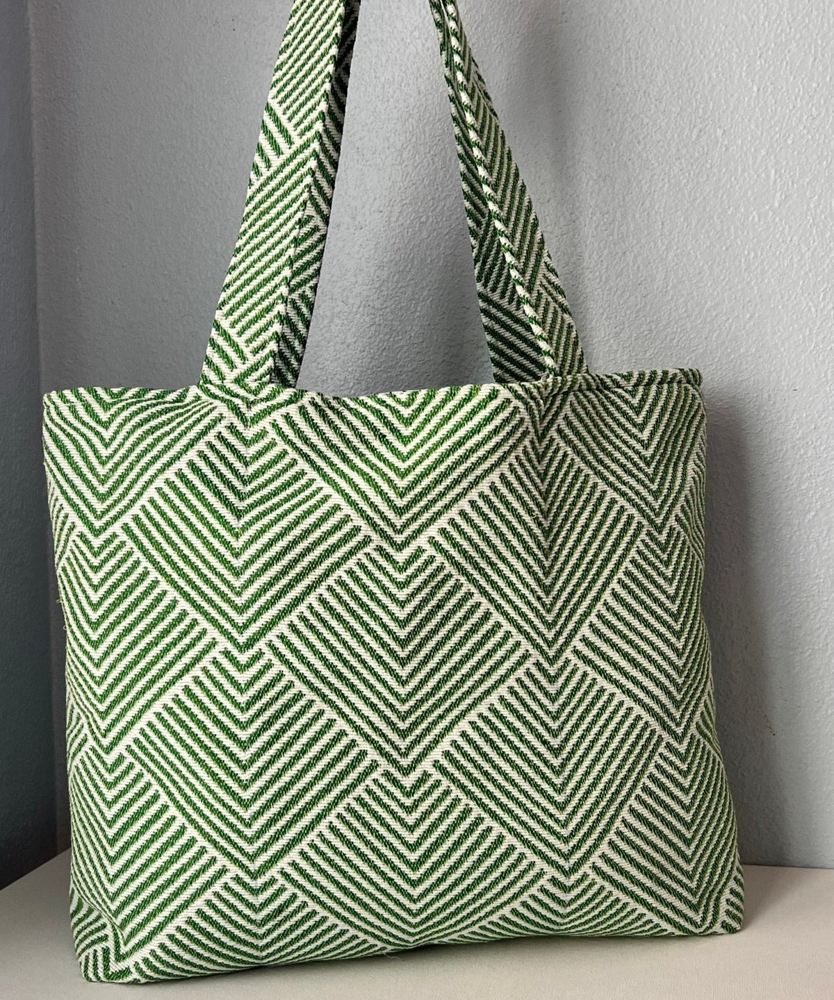Green Handmade Tote Bag, Green Handbag, sandiz handmade