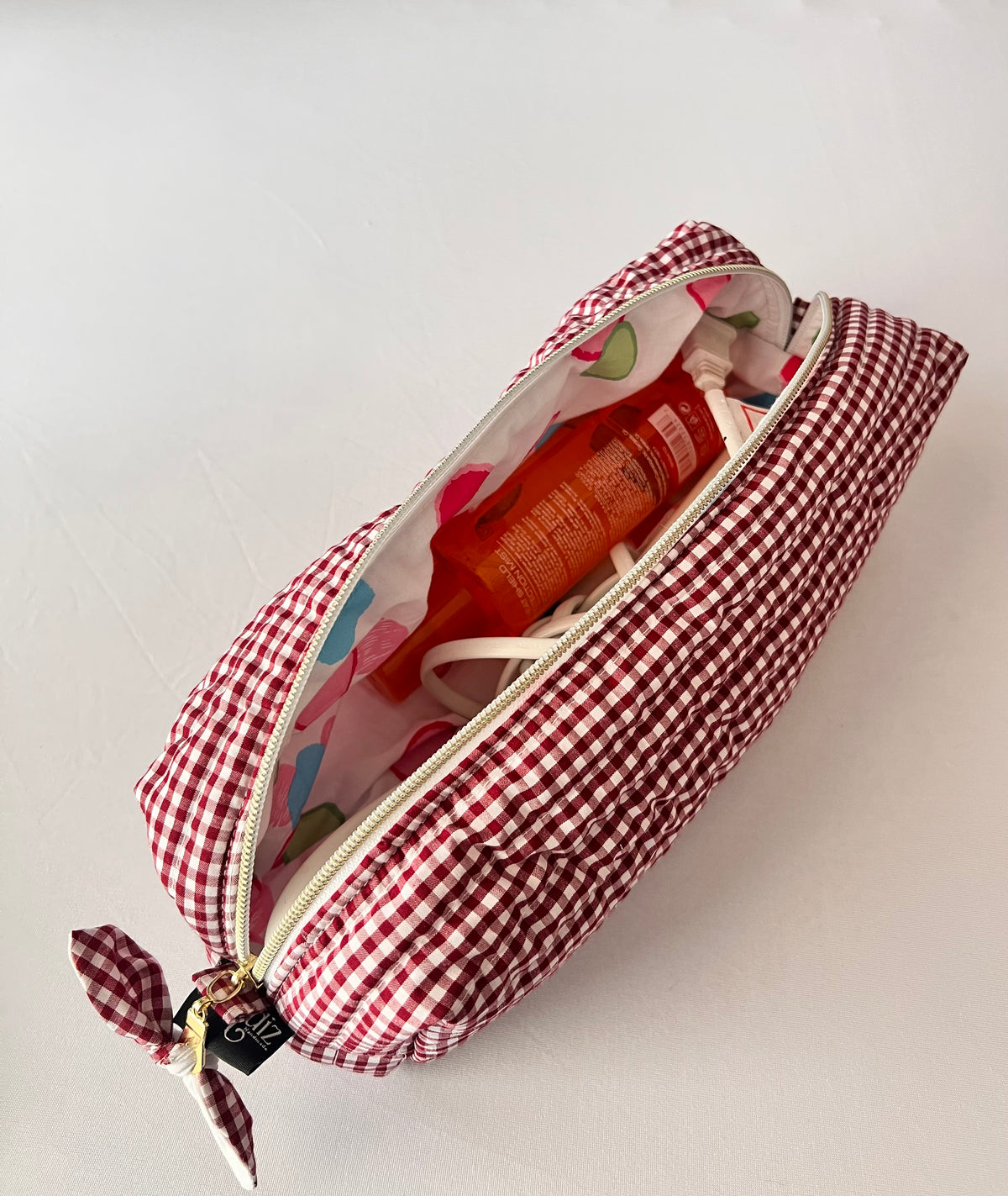 Handmade Hair Accessories Bag, Burgundy, Sandiz Handmade