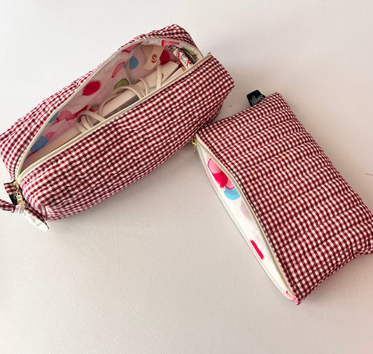 Handmade Makeup Bag Set and Organizer, Sandiz Handmade Bags