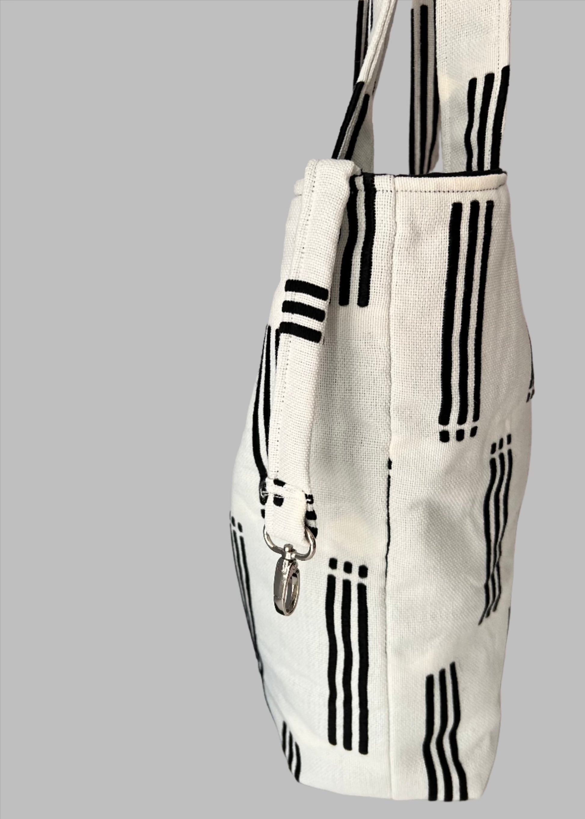 Handmade White Tote Bag, Sandiz Handmade Bags