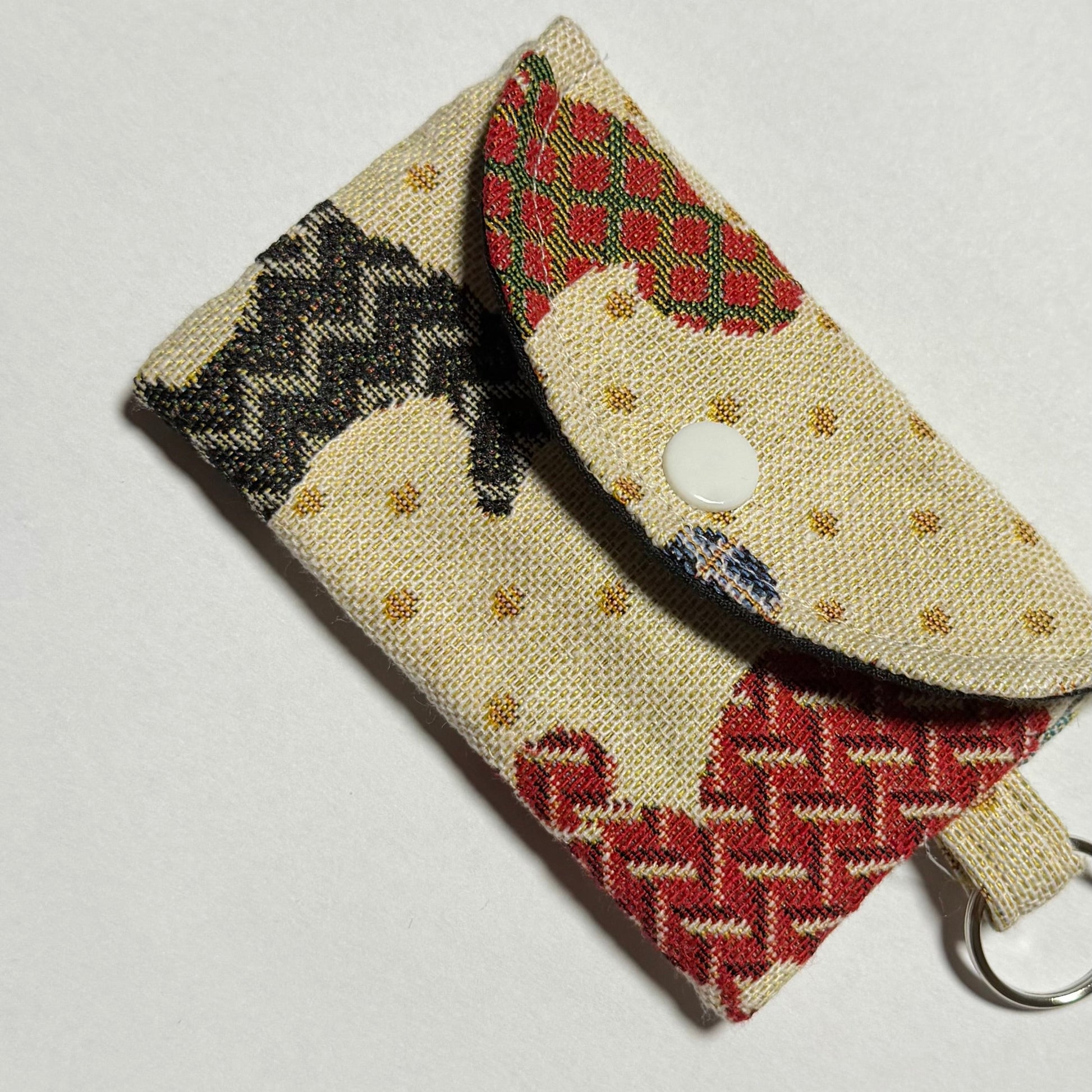 matching dog print mini wallet included with tote bag set