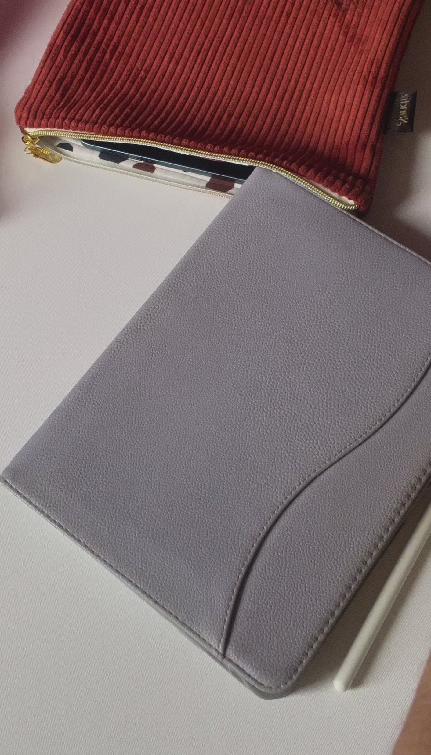 Corduroy Tablet Bag, IPad Cover, Handmade 10x12 inches, Sandiz Handmade Bags