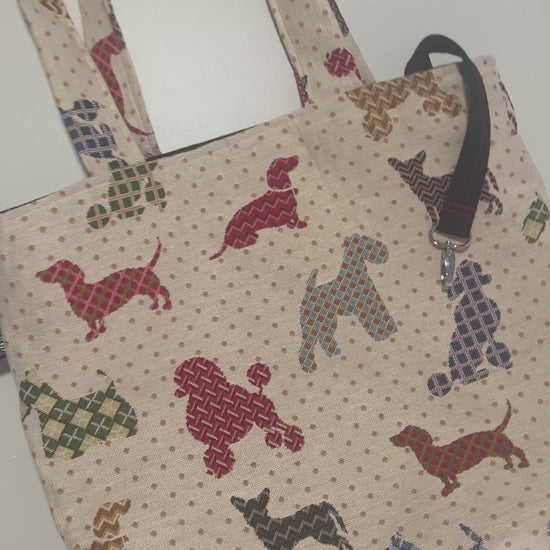 Handmade Bags, Dog Tote Bag, Sandiz Handmade Bags
