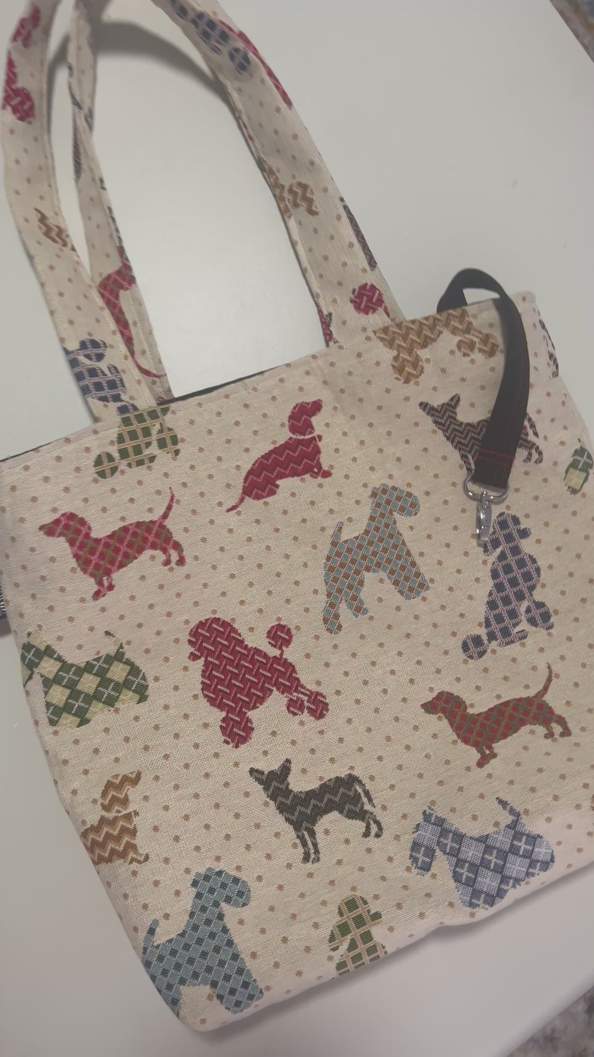 Handmade Bags, Dog Tote Bag, Sandiz Handmade Bags