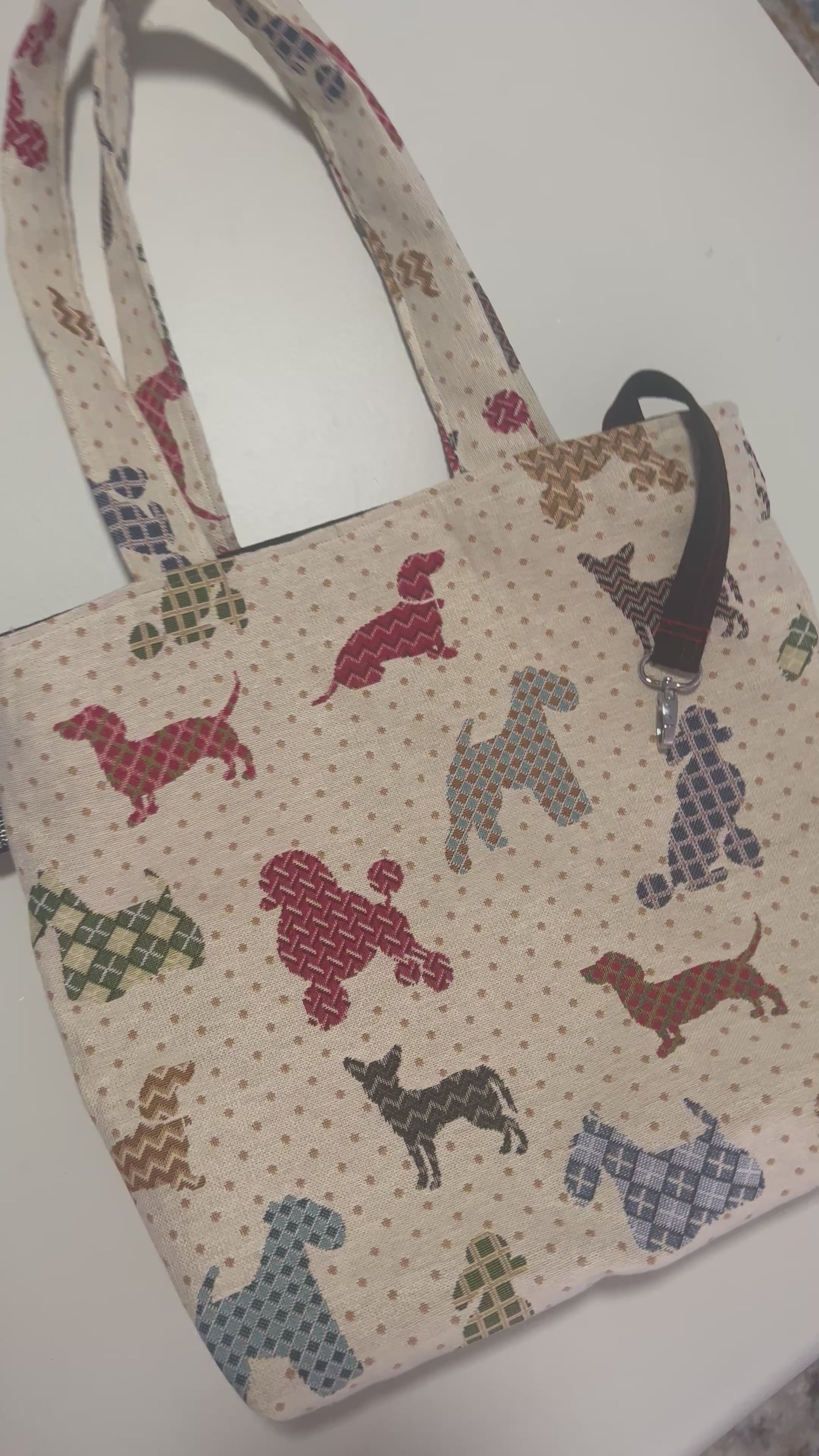 Handmade Bags, Dog Tote Bag, Sandiz Handmade Bags